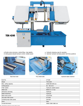 Banda horizontal de doble columna Saw TGK-4220