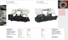Sierra de banda semi automática de doble columna de la serie CH CH4070B-CH5090