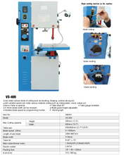 Saw de banda de corte de metal vertical VS-400