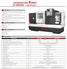 BL-SK50S 66Q BL-HK63B 80B Bed de cama plana CNC Tornio