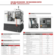 BL-S360 BL-S450 CNC Freshing Center CNC Machining Center