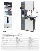 Saw de banda de corte de metal vertical VS-500