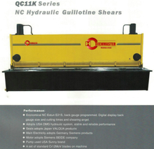Serie QC11K NC Hidráulica Guillotina Cizón