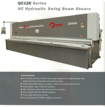 Serie QC12K NC Corte de haz de swing hidráulico