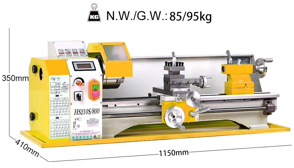 HS210SX800 900W Potencia nominal Potencia Motor sin escobillas de 6 mm de espesor Mini toque de metal