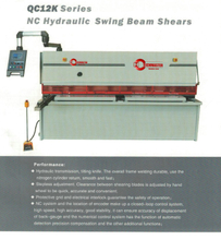 Serie QC12K NC Corte de haz de swing hidráulico