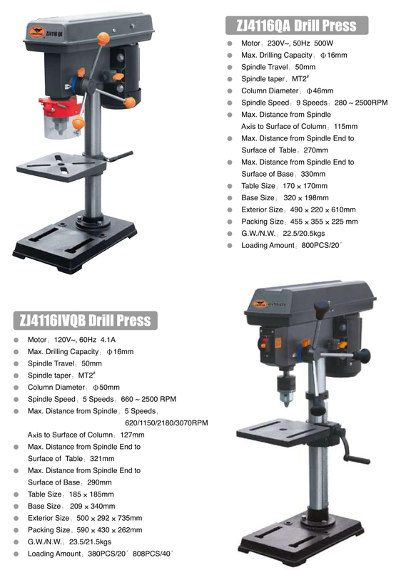 Serie ZJ Drill Press ZJ4116QA-ZJ4116Q