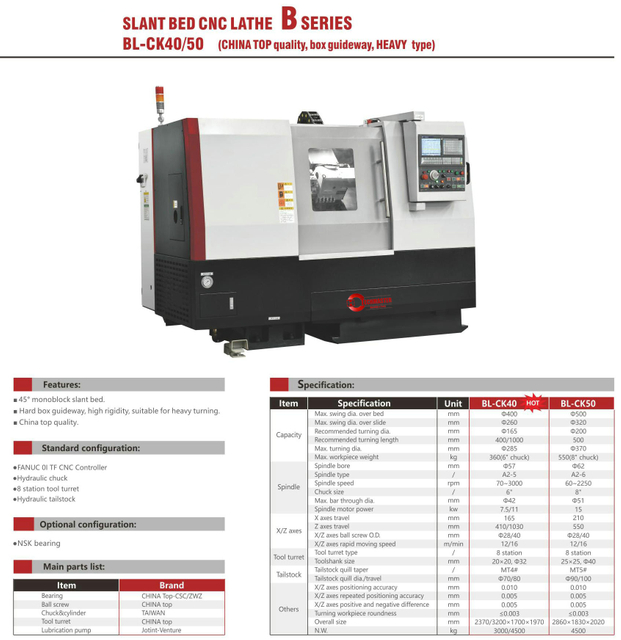 .BL-CK40 50 BL-CBK63 LEZ SLANT CNC TORNO
