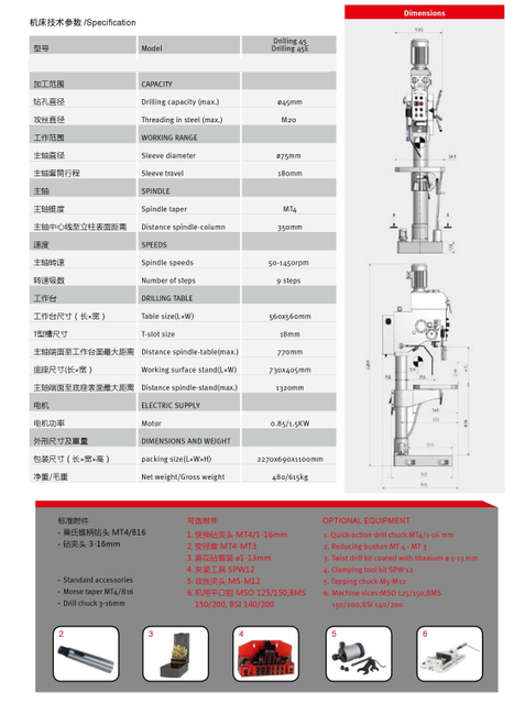 Máquina de perforación 45/45E