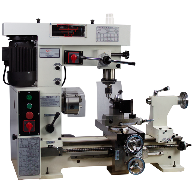 Torno Furadira Fresadora de Bancada CTTFF500