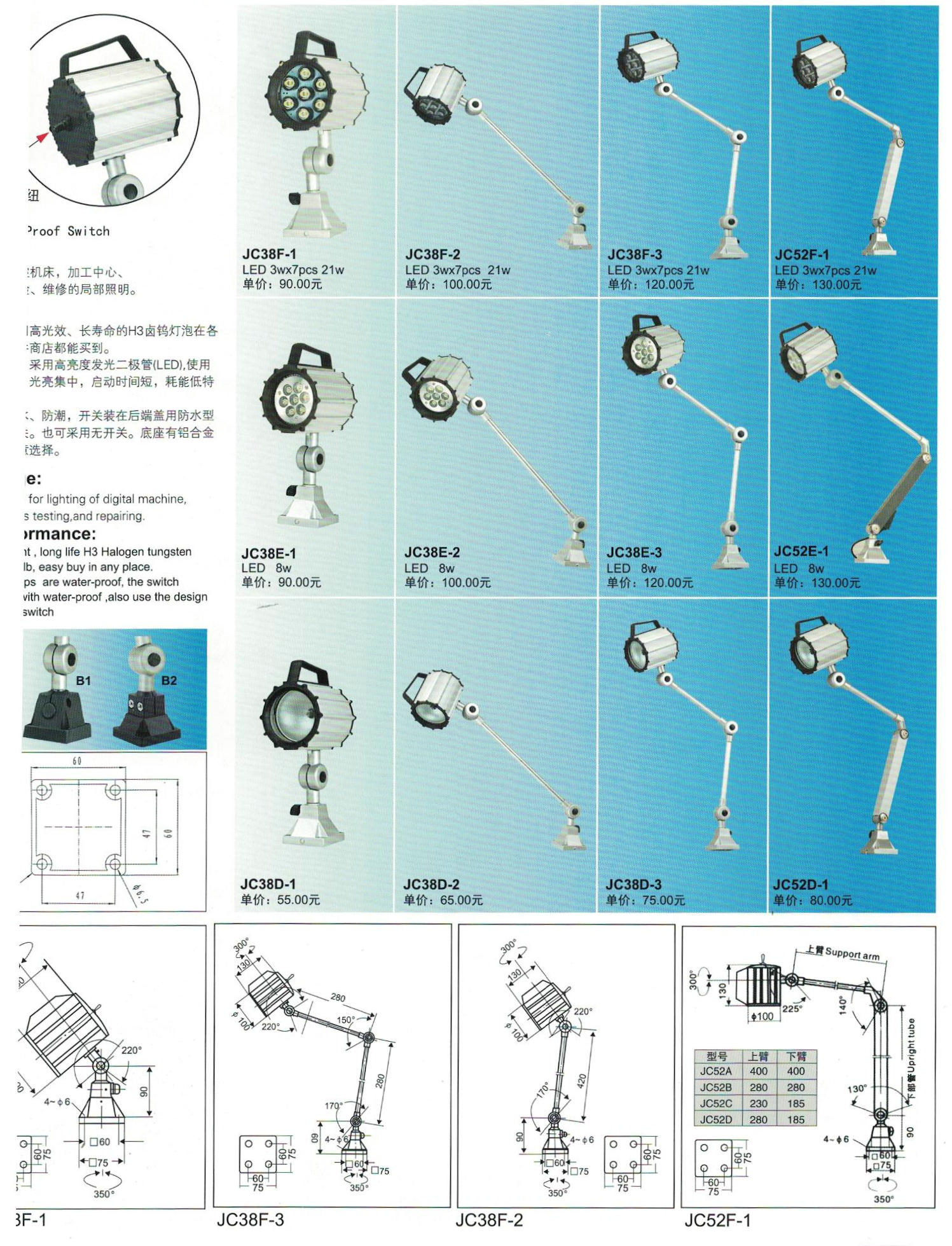 Luces halógenas JC38