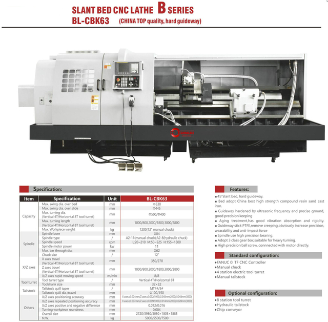 .BL-CK40 50 BL-CBK63 LEZ SLANT CNC TORNO