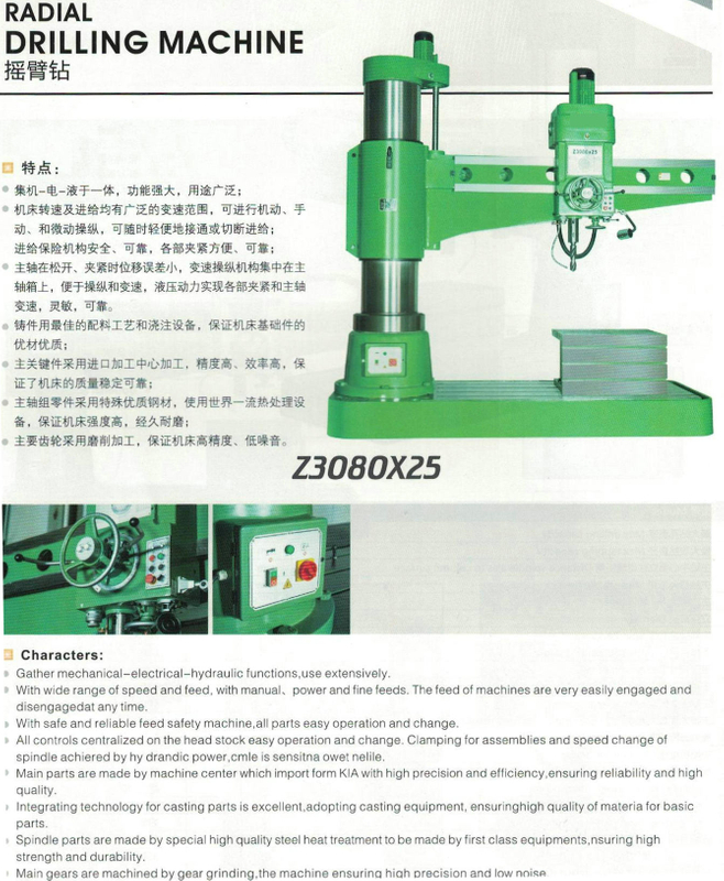 Máquina de perforación radial Z3063X20A