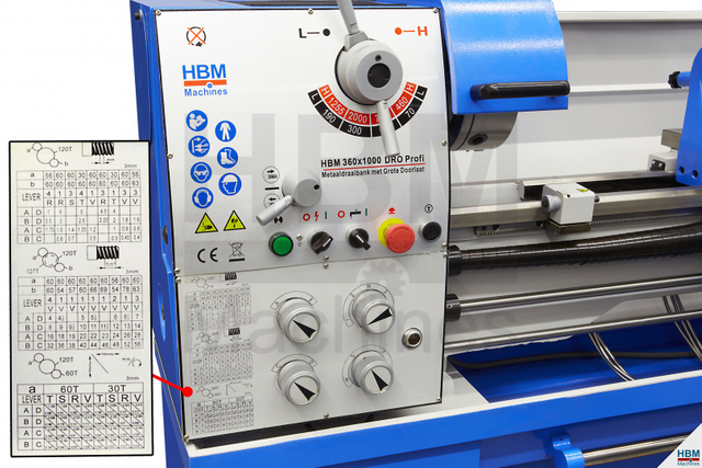 Agujero del huso de 52 mm D360 X1000 Profi 