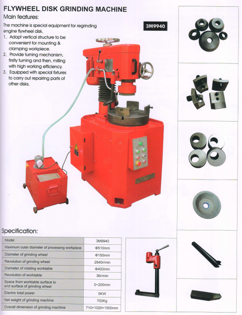 Máquina de molienda de disco volante 3M9940