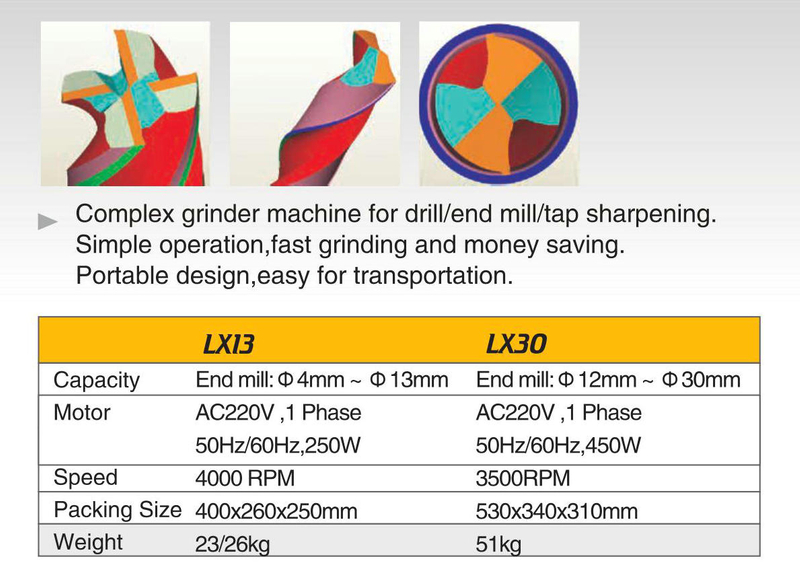 Drill Bit & End Mill Grinder LX13-LX30