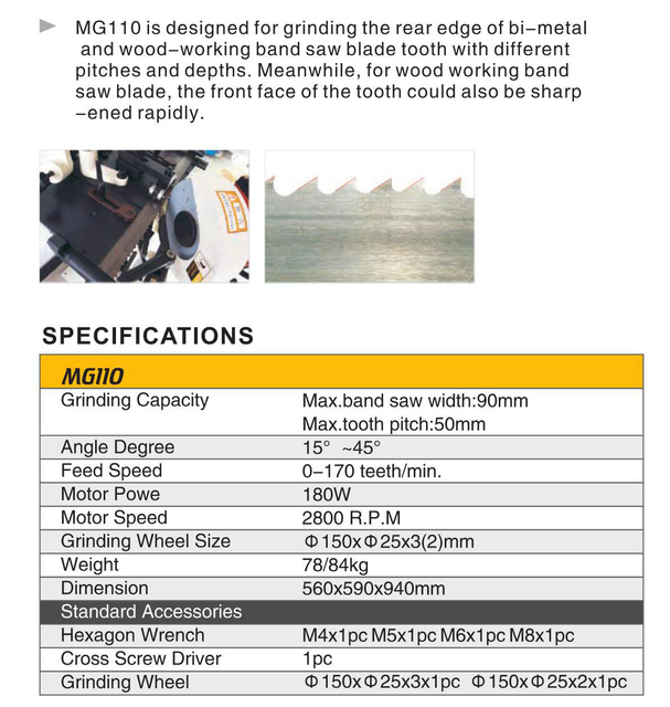 Band Saw Blade Dooth Skinder MG110