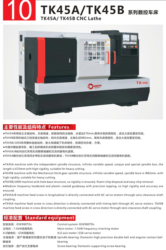 Tk45a-tk45b precisión cnc torno 