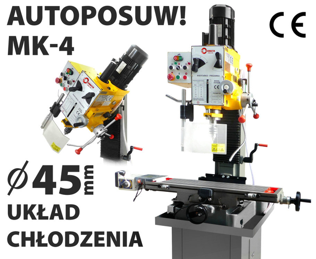 Máquina de perforación completamente industrial Cabeza de engranaje Auto - Máquina de perforación y fresado de alimentación ZX 7045B
