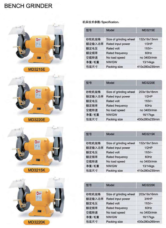 Serie MD de Bench Grinder 