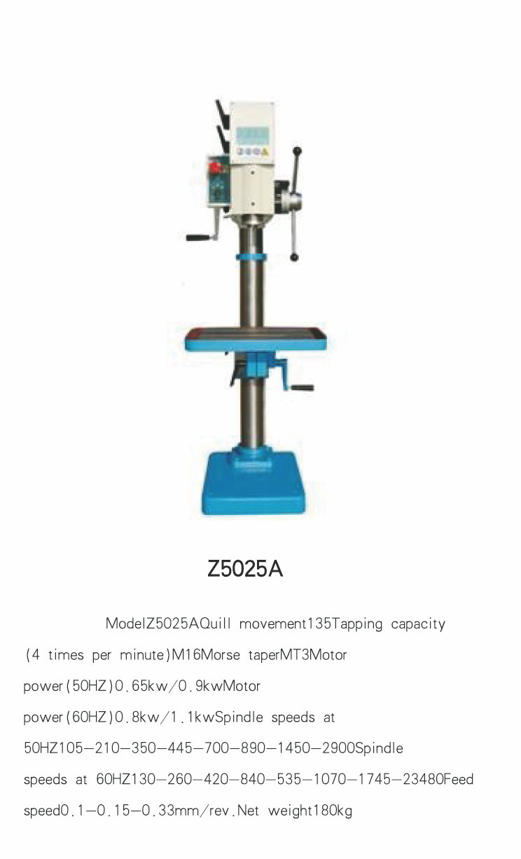 Máquina de perforación vertical Z5025A