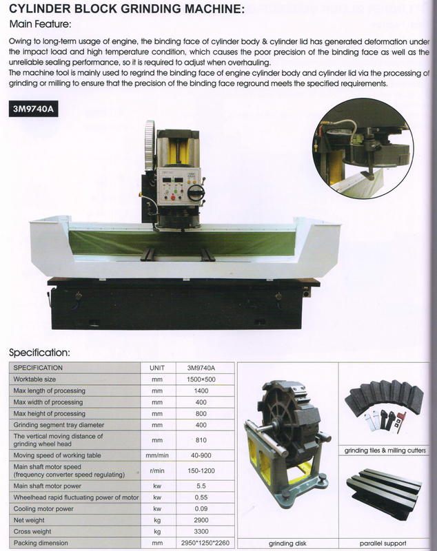 Máquina de molienda de bloque de cilindro 3M9740A