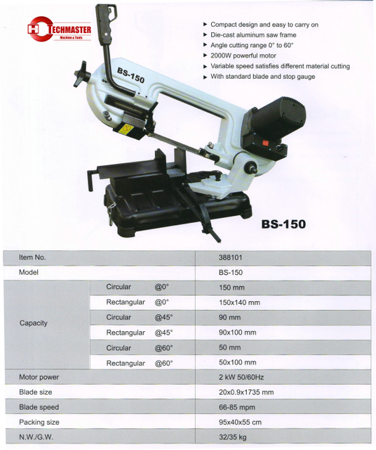 La banda portátil vio BS-150