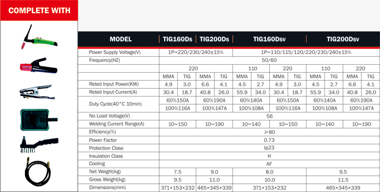 Soldador inverte tig d