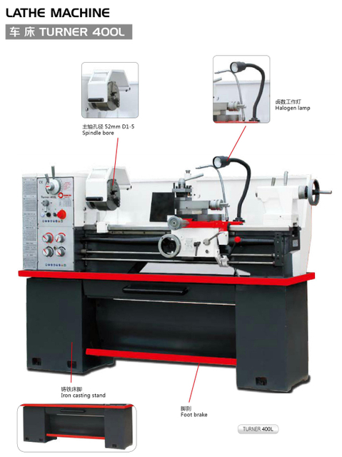 Turner400l de torno de máquina