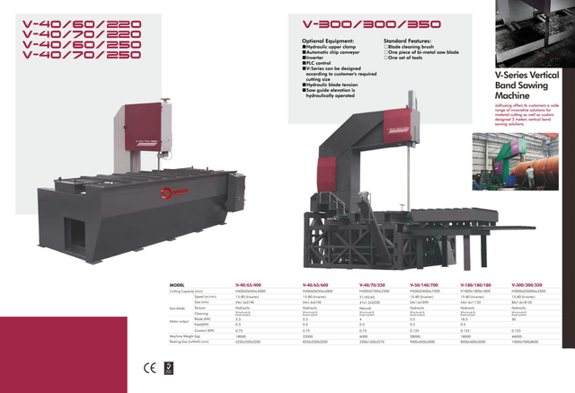 Máquina de aserración de banda de metal V40/V50/V180/V300 Serie 