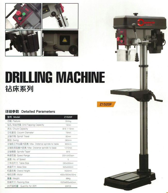 Máquina de perforación industrial Z1520F