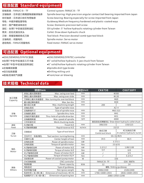 CK6730 Precisión CNC TORLE 