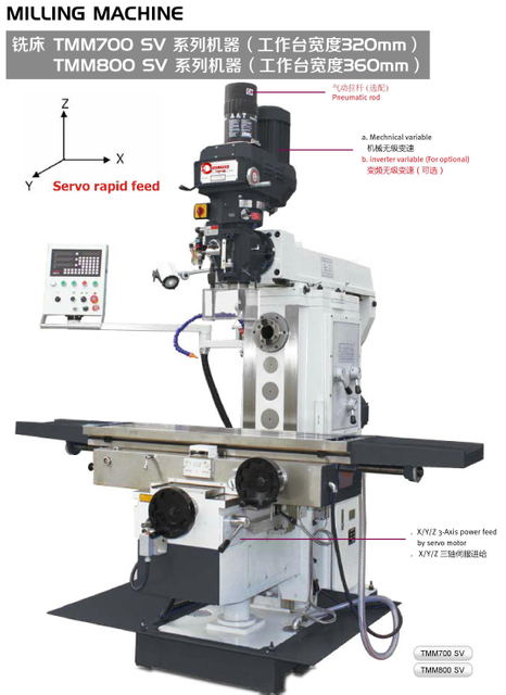 Máquina de fresado pesado TMM700SV-TMM800SV