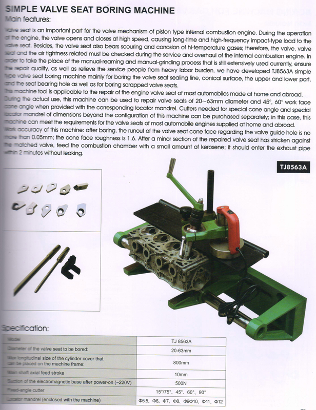 Máquina de perforación de asiento de válvula simple TJ8563A