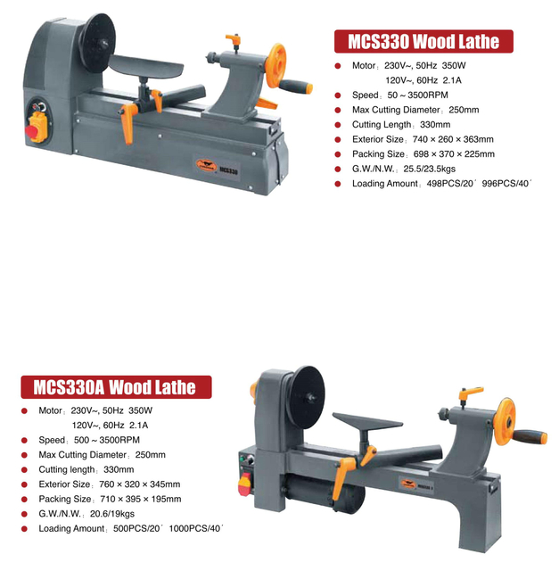 Lathe de madera MCS330A