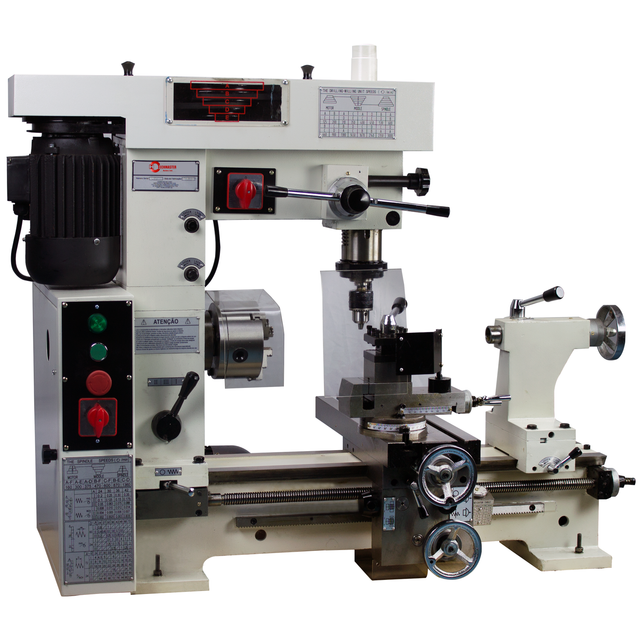 Torno Furadira Fresadora de Bancada CTTFF800