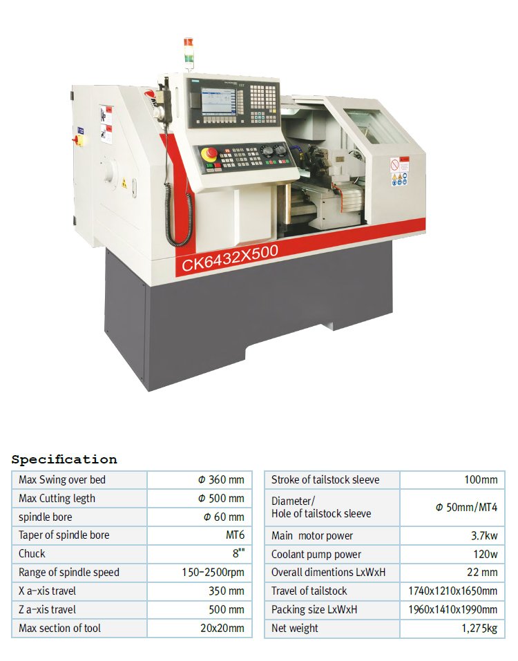 CNC Lathe CK6432X500