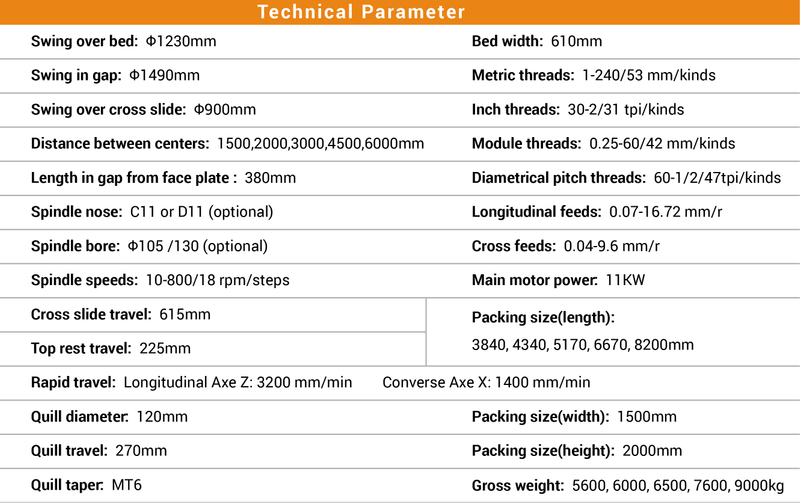 Torno de servicio pesado CW60123C