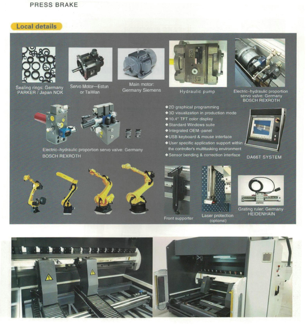 Brazo de prensa electro-hidráulica de la serie WE67K 
