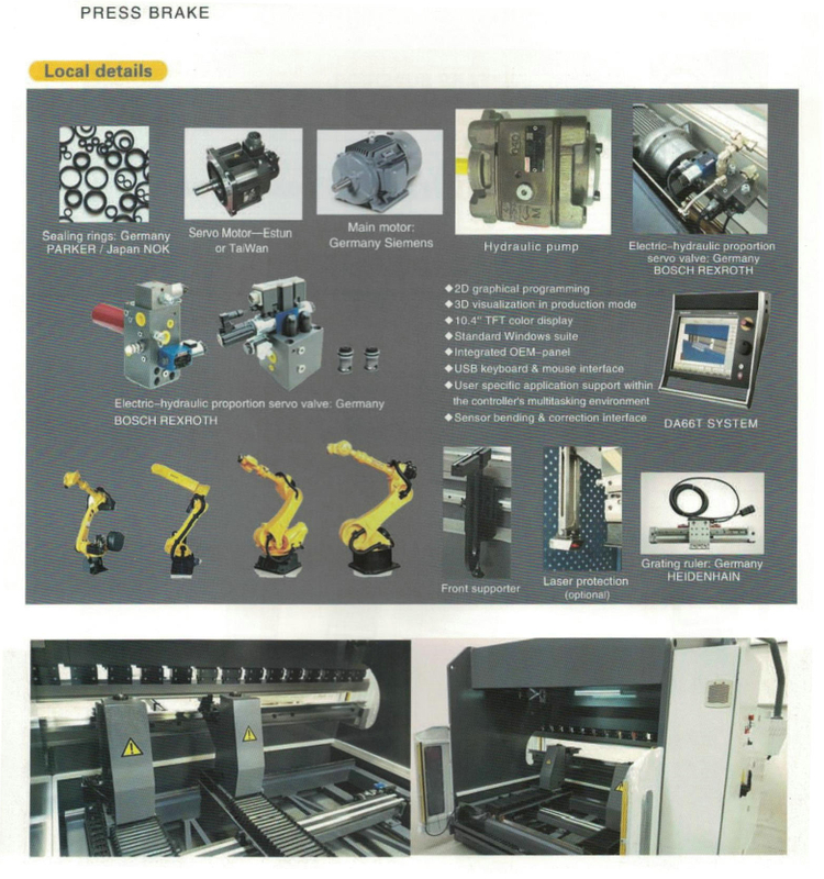 Brazo de prensa electro-hidráulica de la serie WE67K 