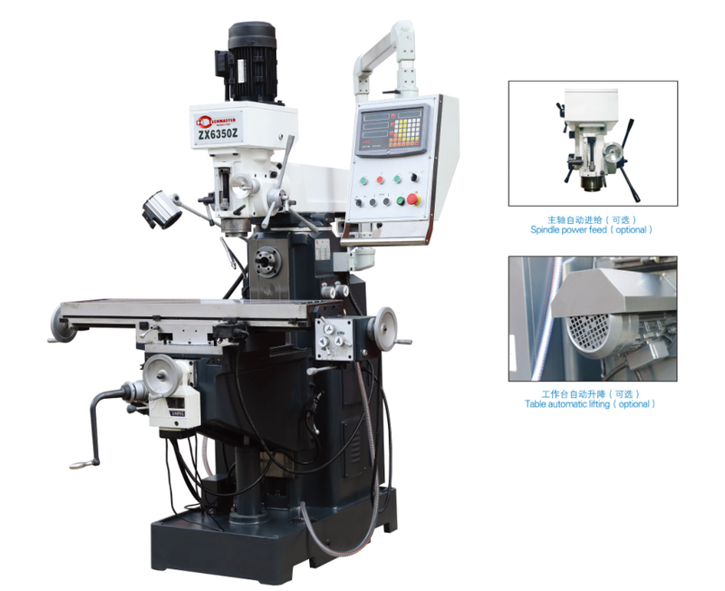 Máquina de fresado universal XZ6350Z con alimentación automática de husillo 