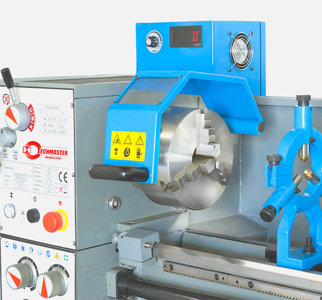 CQ2232V Tornio de cabeza de engranaje DRO con inversor 230V