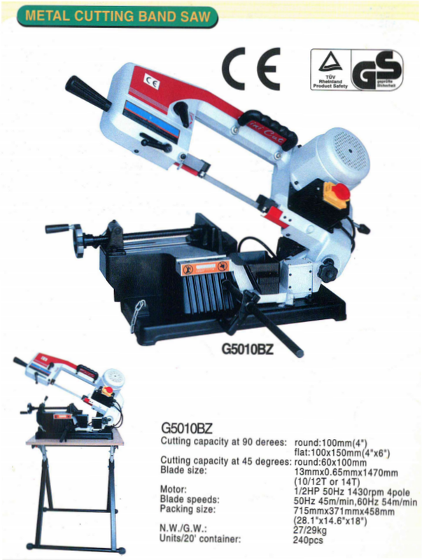 Sierra de banda de corte de metal G5010BZ