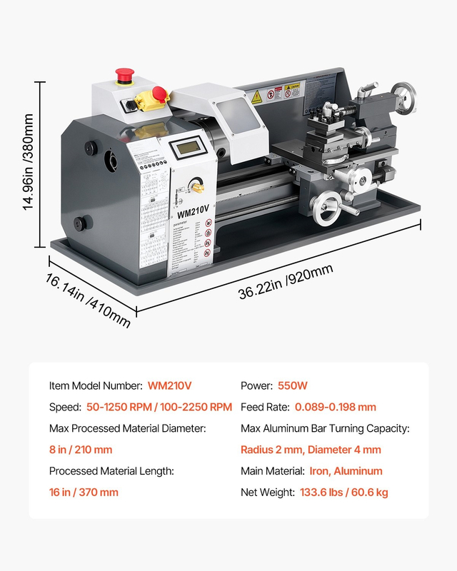 Torneo de banco WM210V (210x400 mm)
