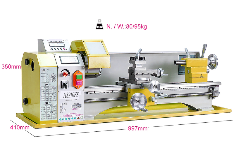 HC210ESX800 AUTO Izquierda y el rosca derecha haciendo mini máquina de torno de metal CNC