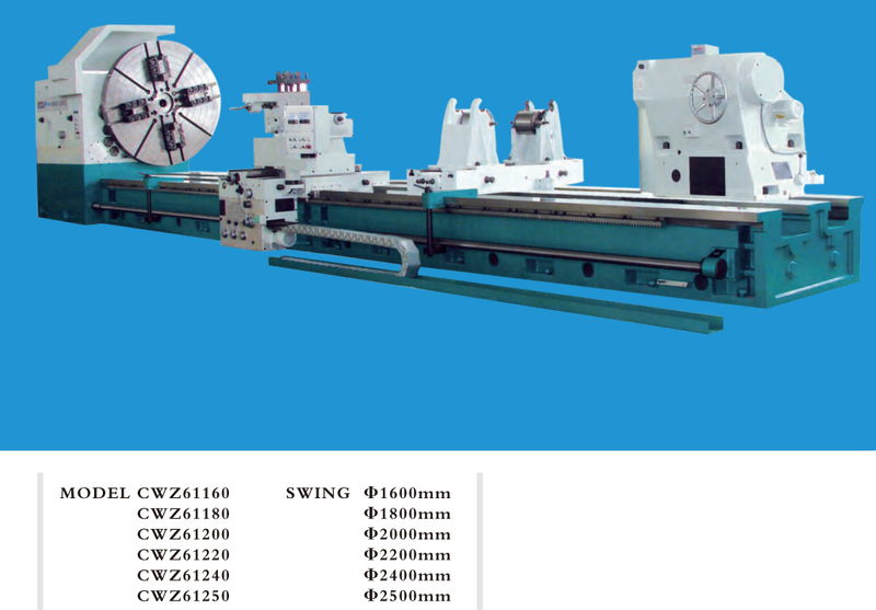 Lathe de servicio pesado CWZ61160-CW61180-CWZ61200-CWZ61220-CWZ61240-CWZ61250