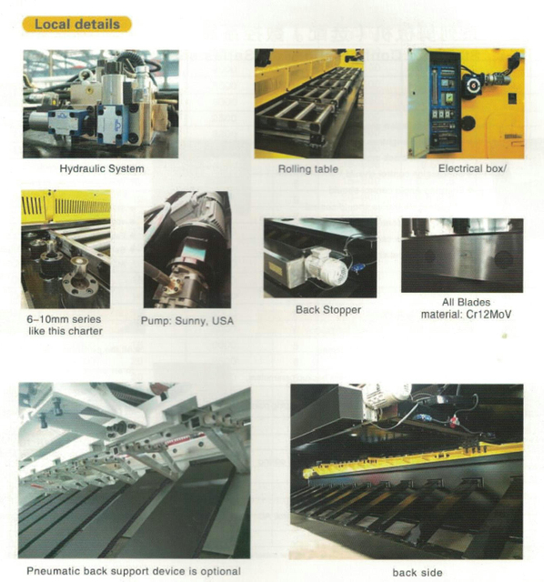 Serie QC11K NC Hidráulica Guillotina Cizón