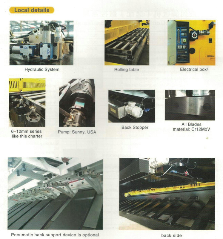 Serie QC11K NC Hidráulica Guillotina Cizón