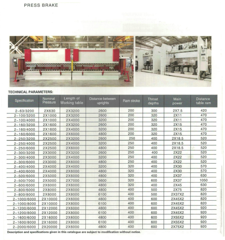 2-We67k Brazo de prensa en tándem CNC 