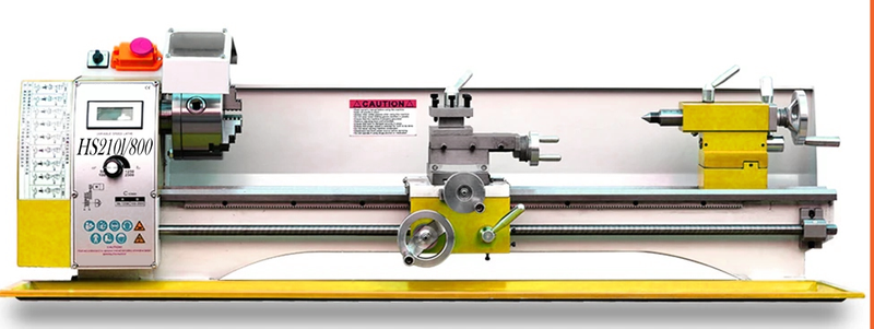HS210L /800 mm 1100 W Motor sin escobillas Camada en enfriamiento Super 210*800 mm Capacidad MT5 Spindle Mini Machine Máquina de metal